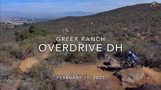 MTB Riding Overdrive DH at Greer Ranch, Feb...