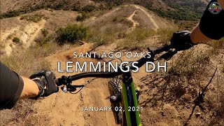MTB Riding Lemmings DH at Santiago Oaks Park,...