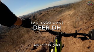 MTB Riding Deer DH at Santiago Oaks Park, Jan...