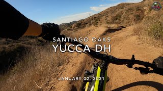 MTB Riding Yucca DH at Santiago Oaks Park, Jan...