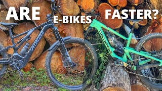 WHICH BIKE IS FASTER DOWNHILL?   E-BIKE VS...