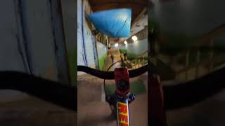 Steep MTB drop in to step down
