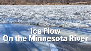 Ice Flow on the Minnesota River - 2023