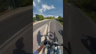 Getting pulled by a motorcycle rider to hit a...