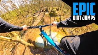 RIDING THESE SECRET WINTER DIRT JUMPS!! BEN VS...