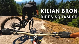 Kilian Bron and I shredding gnarly trails until...