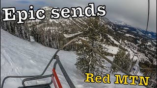 FIRST TIME SKIING RED, BIG SENDS!!