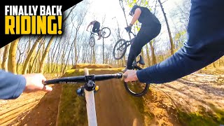 BACK RIDING MTB DIRT JUMPS FELT SO GOOD!!