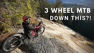 I can't believe he rode down that on this!