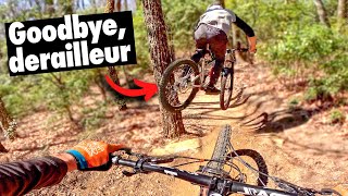 Maybe if he breaks his bike I'll actually be...