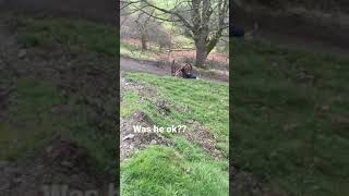 BIG CRASH, LITTLE RIDER #mountainbike #crash #fail
