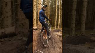 Attempting a scary chute in slick mud! #mtb...