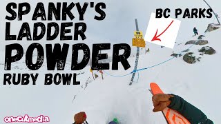Skiing Ruby Bowl's Deep Powder on Spanky's...
