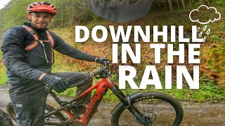 RIDING DOWN WET DOWNHILL MOUNTAIN BIKE TRAILS!