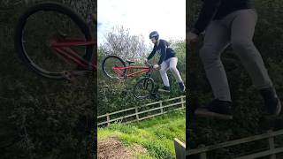 Trick jump fun! #mtb #biking #riding #tricks...
