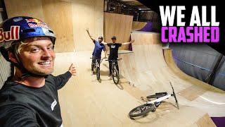 SO MANY CRASHES RIDING THE SKATEPARK ON MTB,...