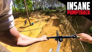 RIDING THIS INSANE HAND BUILT PUMP TRACK!!