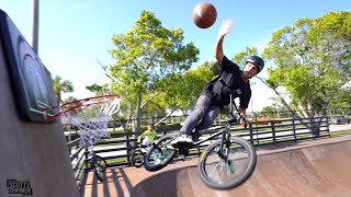 Basketball Trick Shots At The Skatepark