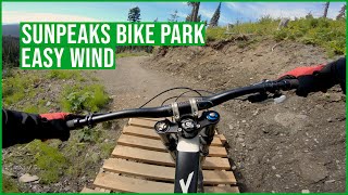 Sun Peaks Bike Park, Easy Wind, Green Trail in...