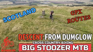Drone follow mtb. Mountain Biking Scotland....