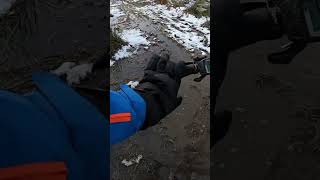 Snow mountain biking. Single track mtb. Fife....