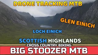 DRONE TRACKING MTB. Glen Einich. Loch Morlich....