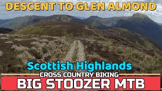 Descent To Glen Almond. Mountain Biking. Drone...