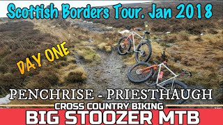 Scottish Borders mtb. Jan 2018 Tour. Day 1....
