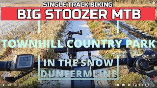 SNOW MTB RIDING. Single track mtb. Mountain...
