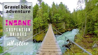 Gravel cycling amazing suspension bridges in...