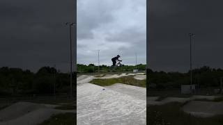 Truck driver on bmx race bike last triple ...