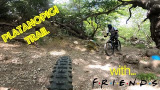 Platanopigi trail, with a guest!  MTB in Greece!