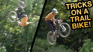 MOFDIFICATIONS AND BIG TRICKS ON MY TRAIL BIKE!!!