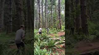 He Overshot The Stump Gap!!  More to Come #mtb...
