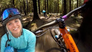 Chasing her around BikePark Wales
