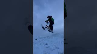 I TRIED SNOWBIKING!! #shorts