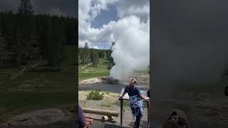 Biking with a Geyser | Yellowstone National...