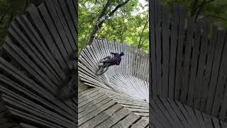 Satisfying Wood Berm! #mtb #asmr