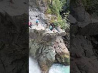 70ft cliff diving triple back flip in British...