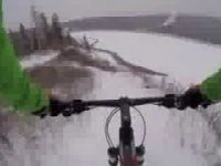 Winter mountain biking in Fort McMurray