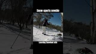 Nincompoop trying to Snowfeet ski!...