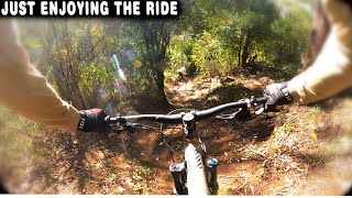 Riding some steep forest goodness.