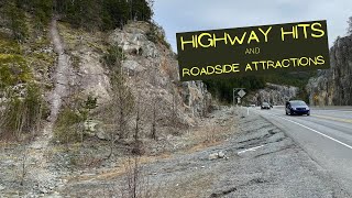 Mountain biking highway hits and roadside...