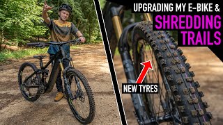 UPGRADING MY E-BIKE & SHREDDING TRAILS!!