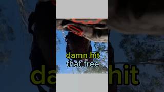 Tree jumps out on the trail #gopromtb #asmr #crash