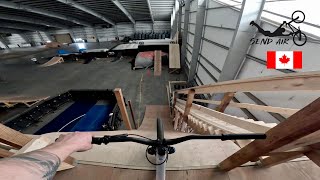 RIDING AN INSANE INDOOR BIKE PARK IN CANADA!!...