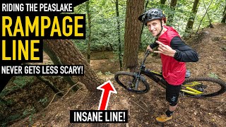 RIDING THE DOUBLE DROP RAMPAGE LINE IS...