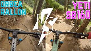 Whistler bike park: Yeti SB160 vs Orbea Rallon