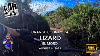 MTB Riding Lizard at El Moro, August 8, 2023...