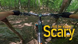 Riding Scary trail in Marquette